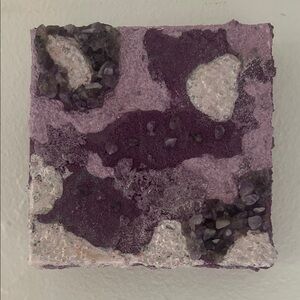 Purple Geode Mixed-Media Wall Art — Abstract Home Accent